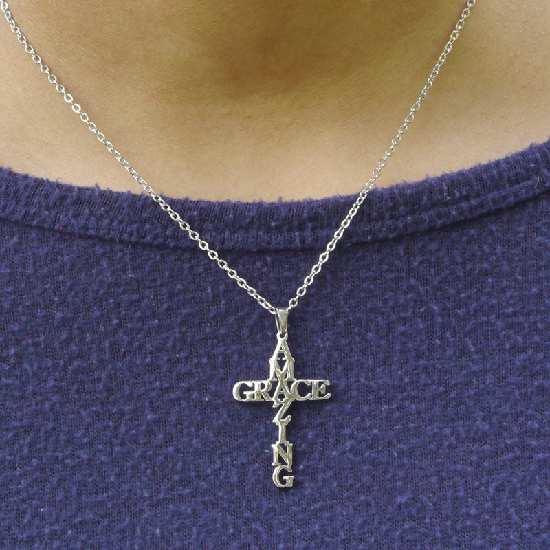 Amazing Grace Cross Necklace
