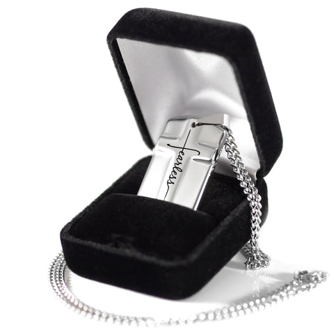 💪Fearless Raised Cross Tungsten Steel Necklace