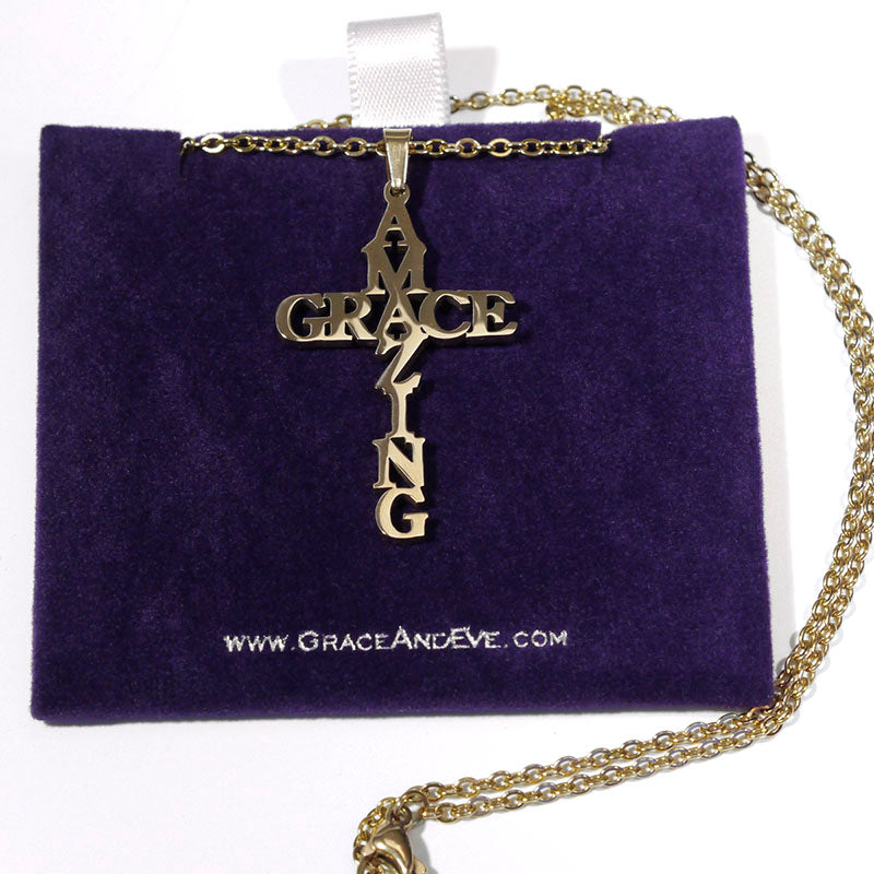 Amazing Grace Cross Necklace