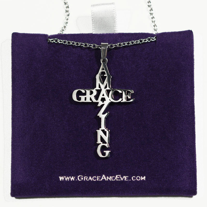 Amazing Grace Cross Necklace