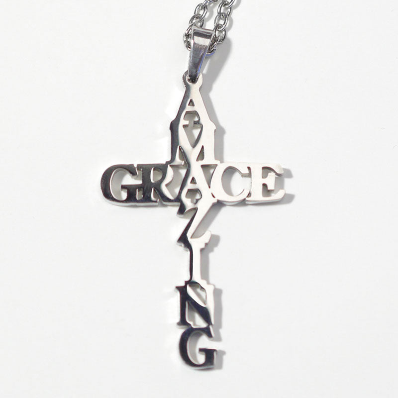 Amazing Grace Cross Necklace